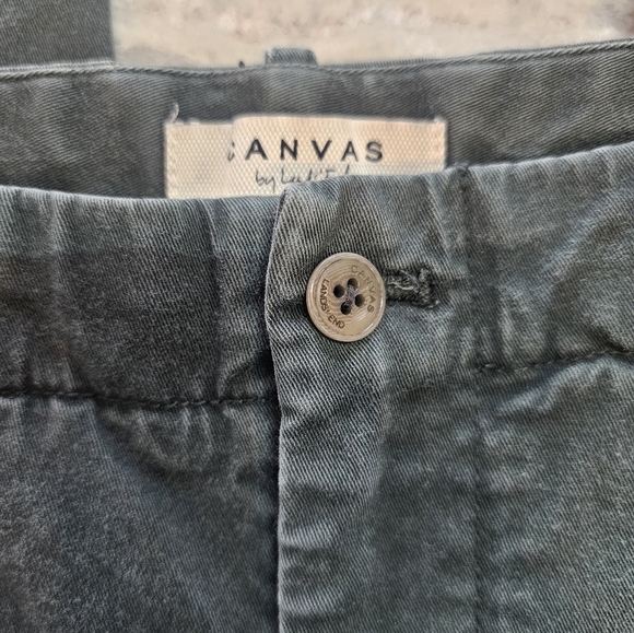 Canvas Lands End Pant Olive Green Cotton 28 - Picture 2 of 12